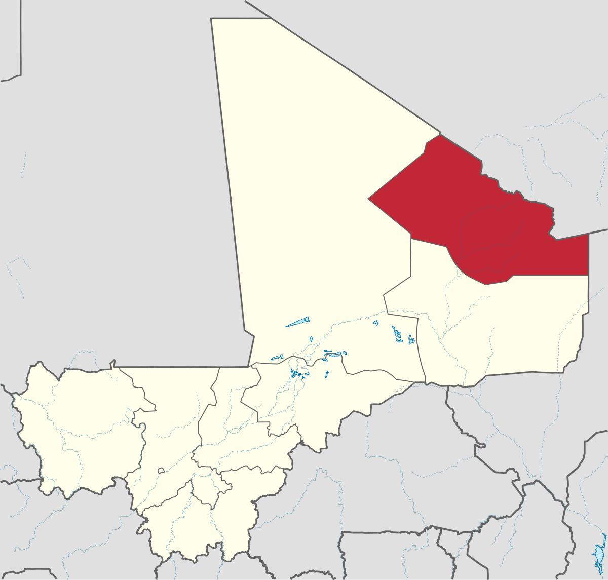 Kort af kidal Mali