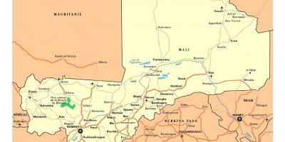 Kort af Mali borgir